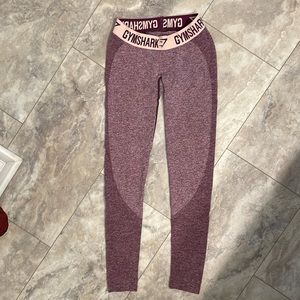 Gymshark XS Heathered Maroon workout leggings